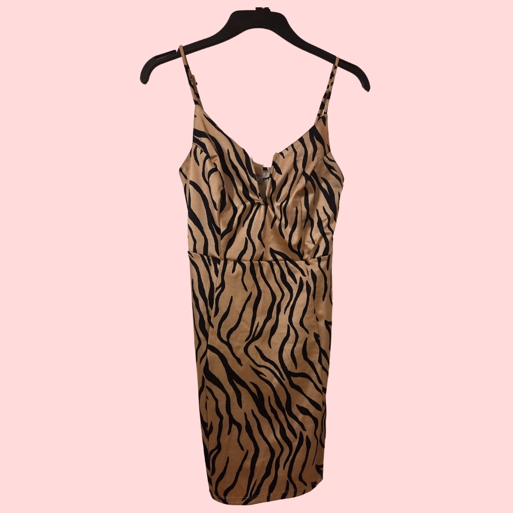 Animal Print Spaghetti Strap Dress